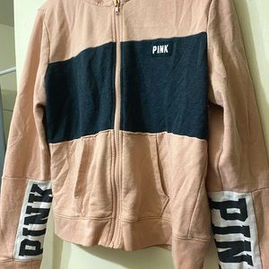 Pink color block Victoria’s Secret zip up